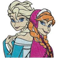Matriz de Bordado Anna e Elsa 2 Frozen 